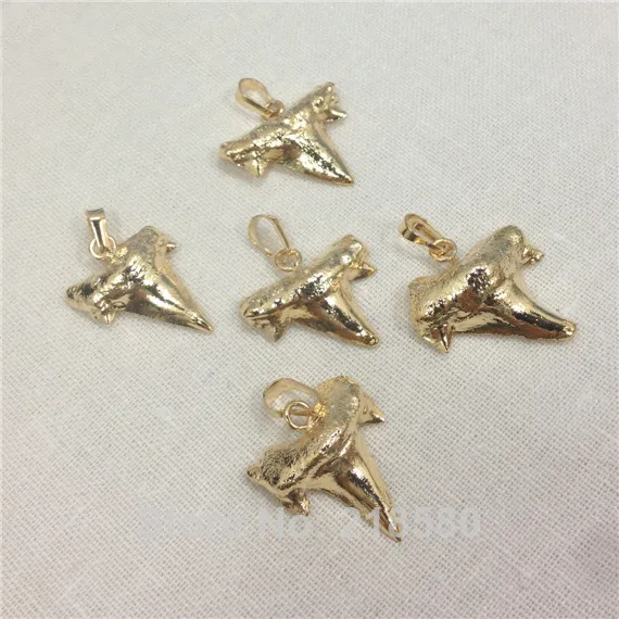 Подвеска в виде зуба акулы из золота 24 К H DP1019|real shark tooth|shark toothshark tooth pendant |