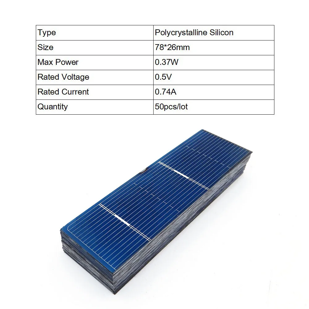 50 шт./лот солнечная панель Painel Cells DIY зарядное устройство из поликристаллического кремния Sunpower solar Bord 19 22 39 52 78 125 156 мм