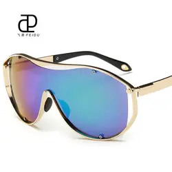 FEIDU Мода 2016 года Integrated, Солнцезащитные очки для женщин Для мужчин Для женщин металлическое покрытие зеркало Защита от солнца Очки для Для