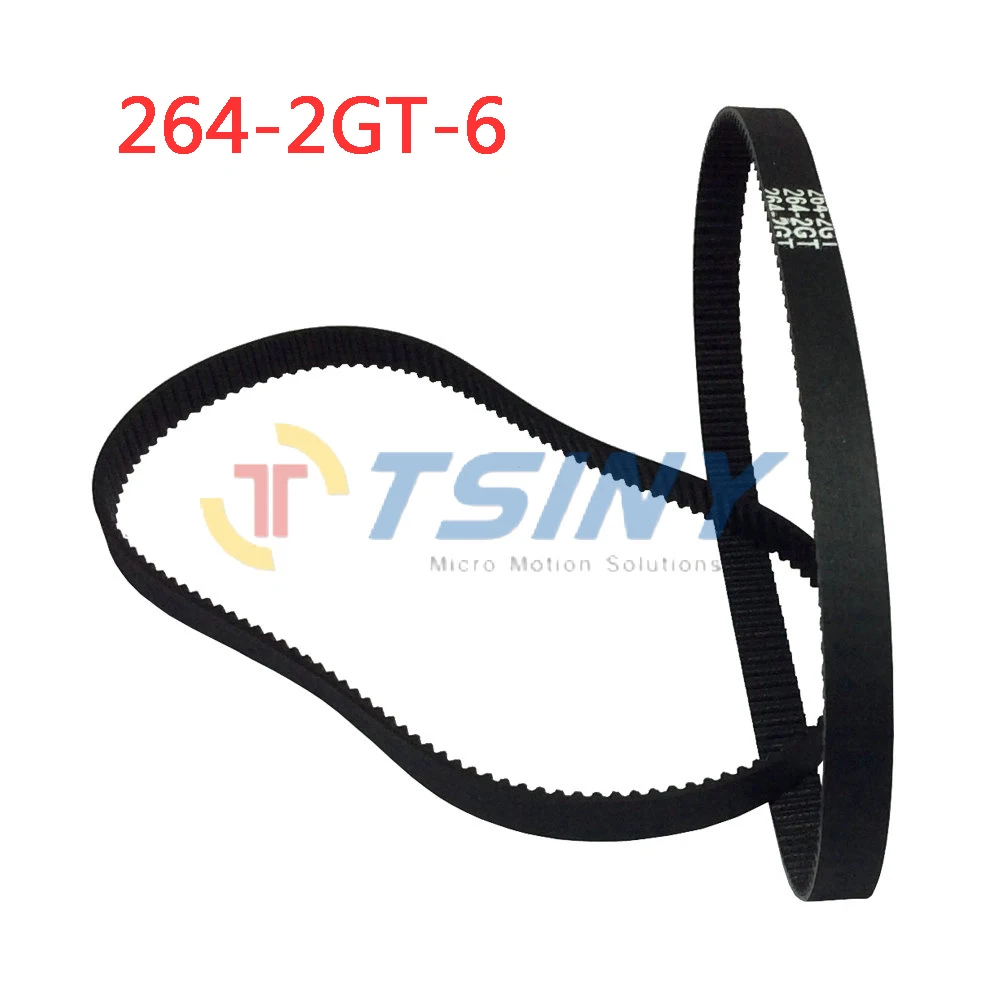 

2GT Length 264 mm width 6mm GT2 timing belt 132 teeth in closed-loop belt Free Shipping