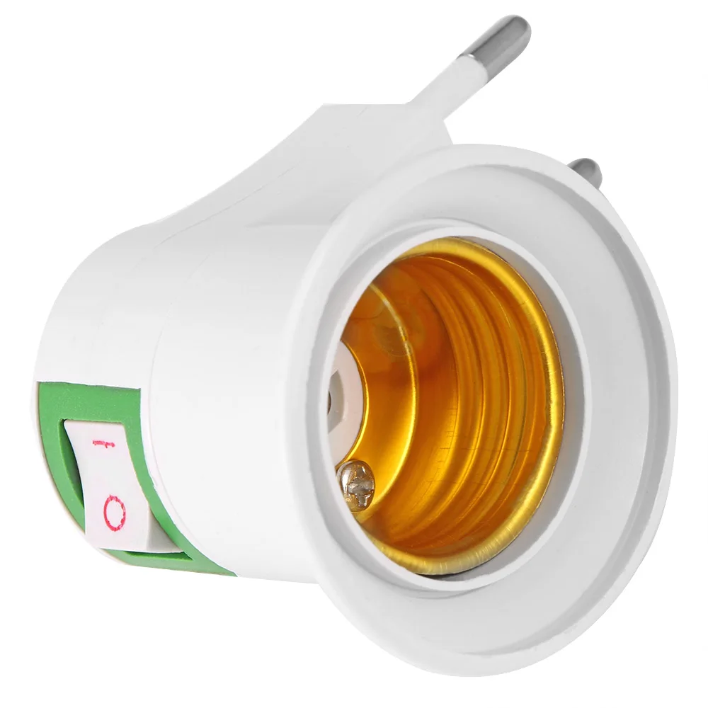 

E27 Auto Rotating LED Stage Light Disco Party Lamp Holder AC220V EU Plug lamp Holder Bulb Adapter Converter+ON/OFF Button Switch
