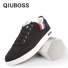 

Men's Vulcanize Shoes Breathable Canvas Men Shoes Lace-up Men Flats Mans Platform Footwear