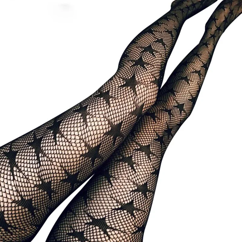 Chic-Streetwear-Women-s-Tights-Sexy-Black-Star-Fishnet-Stockings-Lady-Hollow-out-Nets-Stockings-Mesh