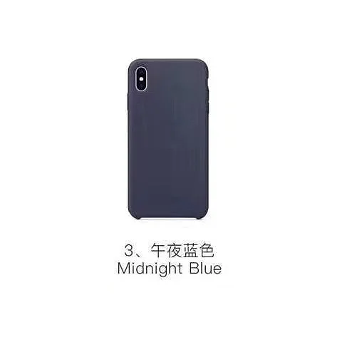 Роскошный жидкий силиконовый чехол для iphone Xs max Xr coque ярких цветов 15 цветов простые чехлы для iphone Xs Max чехол для телефона - Цвет: midnight blue