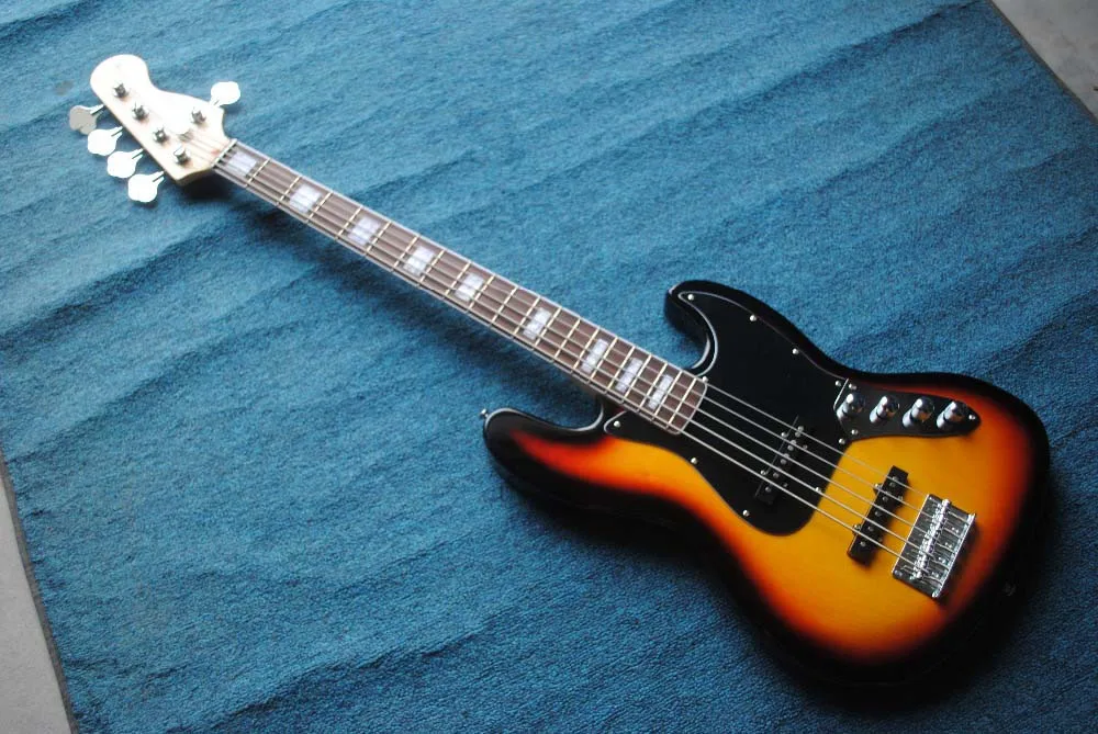 Active pickups String Through Body 5 string Jazz BASS guitar Guitarra