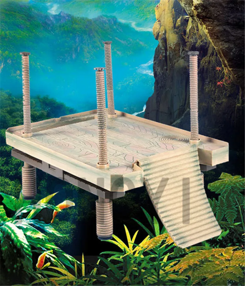 

HONGYI 1 piece water turtle drying floating platform tortoise abutment brazilian turtle climbing platform turtle tank decoration