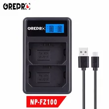 

GREPRO NP-FZ100 NP FZ100 LCD Display USB Dual Camera Charger for Sony NP-FZ100,BC-QZ1 Alpha 9,A9,Alpha 9R,Sony A9R Sony Alpha 9S