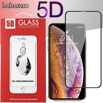 

50pcs 5D Curved Tempered Glass For iPhone 11 Pro Max XS XR X 8 7 6 6S Plus Screen Protector Film Anti-Scratch With Package