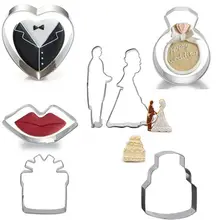 7 шт. формы для печенья, пресс-резаки, набор, подарок на день Святого Валентина, форма губ, хлебобулочные Инструменты для моделирования для кухни