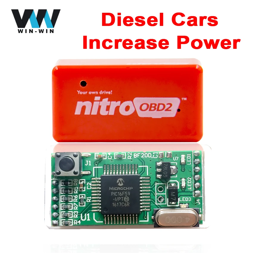 Red Nitro OBD2 ECU чип тюнинг коробка для дизельных автомобилей заглушка дизельная и