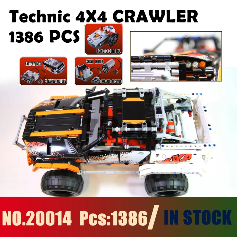 

Building Blocks 20014 Technic 4X4 CRAWLER toys hobbies Electric Motors Power Functions Model Bricks Compatible With Lego 9398