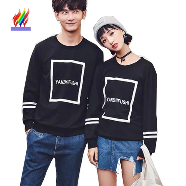 Otoño Invierno sudaderas Sudaderas amantes pareja ropa
