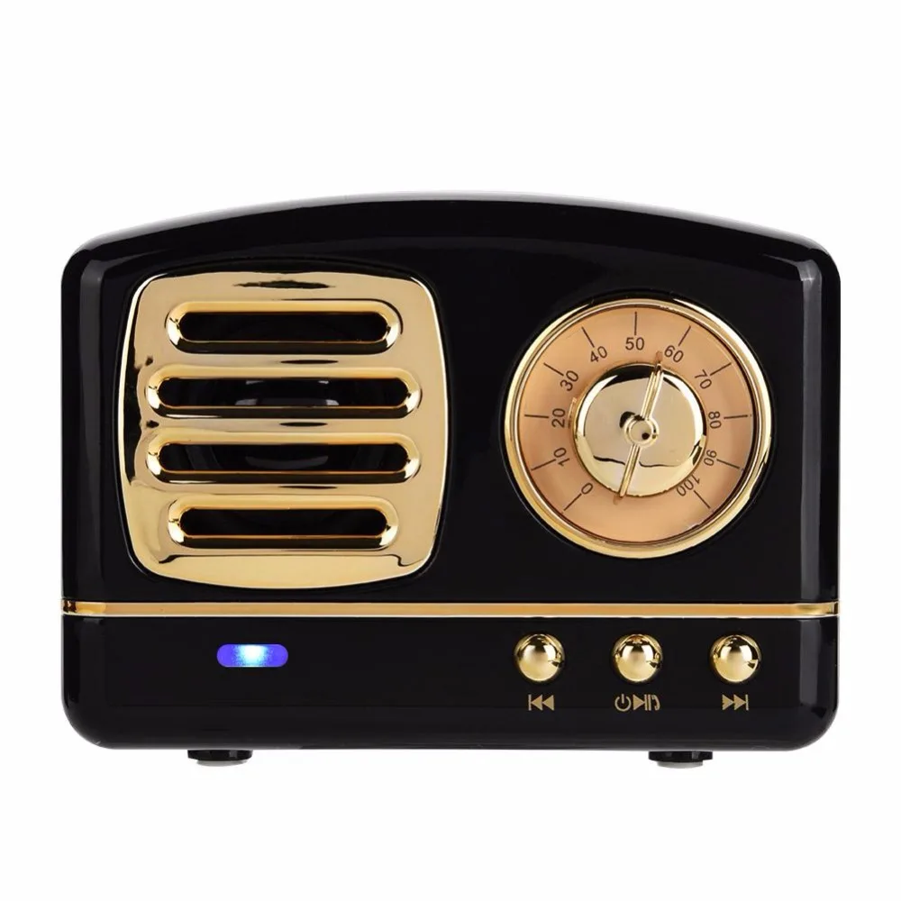 

HM11 Mini Bluetooth V4.1 Wireless Retro HIFI Radio Speaker Portable Subwoofer Music Player Support TF card