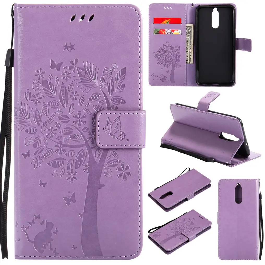 

MuTouNiao Light Purple Leather Flip Case Cover For Huawei Honor 4A 4X 5C 5X 6A 6X 7 7A 7C 7i V8 V10 8 9 10 Lite Nexus 6P Nova 2i