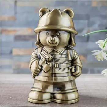 

Europe Fireme bronze color piggy coin bank bank alcancia metal child's money box saving bank for home table decoration SNG033