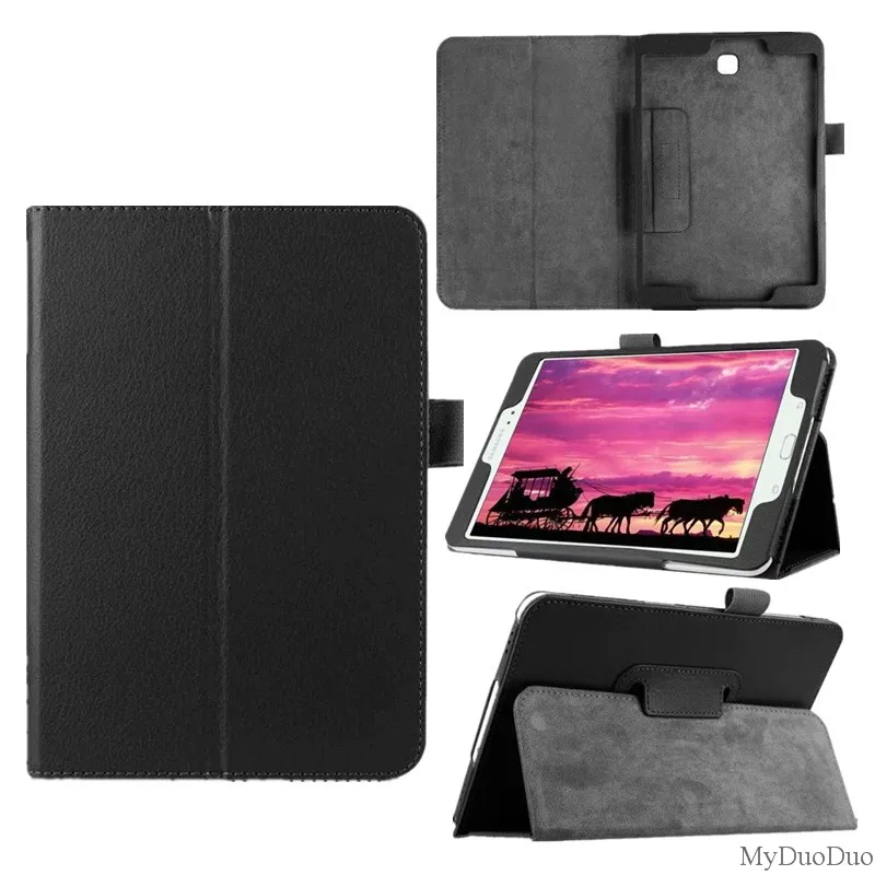 Умный чехол подставка в стиле личи из искусственной кожи для Samsung Galaxy Tab S2 8 0 &quotT710