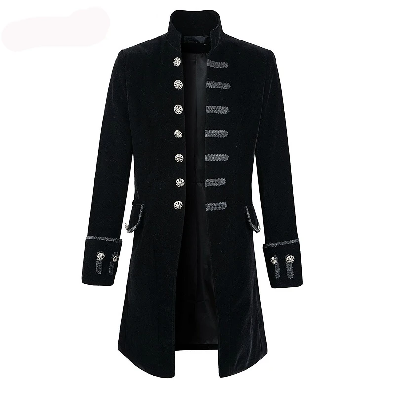 Men Steampunk Costume Brocade Jacket Gothic Steampunk Vintage Victorian ...