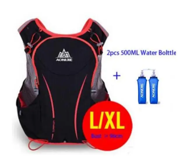 AONIJIE открытый спортивный рюкзак для бега 5L марафон гидратационный жилет пакет водный Пузырь для пеших прогулок Кемпинг бег марафон гонки - Цвет: L XL 1