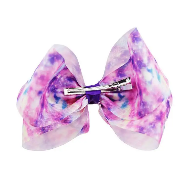 starry sky printed grosgrain ribbon bow3