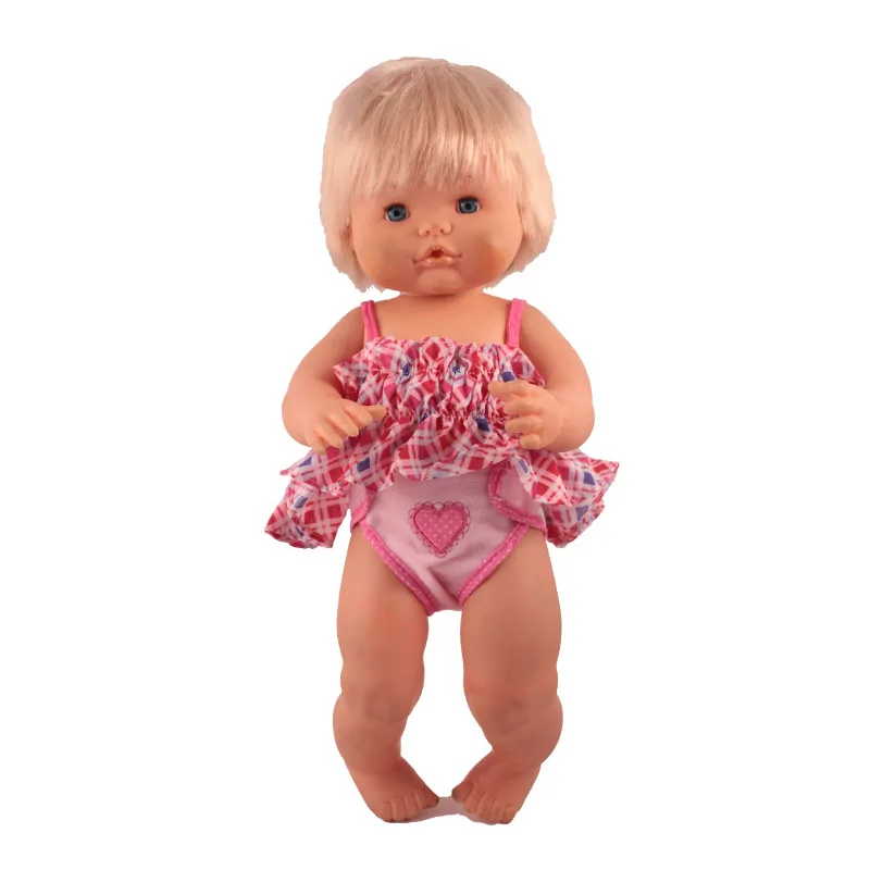 Одежда для кукол, размер 41 см, Nenuco Doll Nenuco y su Hermanita, розовый пояс, ночная сорочка, одежда для сна для 16 дюймов, Nenuco Doll - Цвет: knickers dress 1