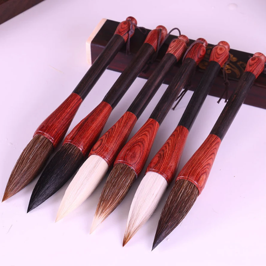 6pcs TOP Chinese Calligraphy Brushes wool bear mixed weasel hair brush
