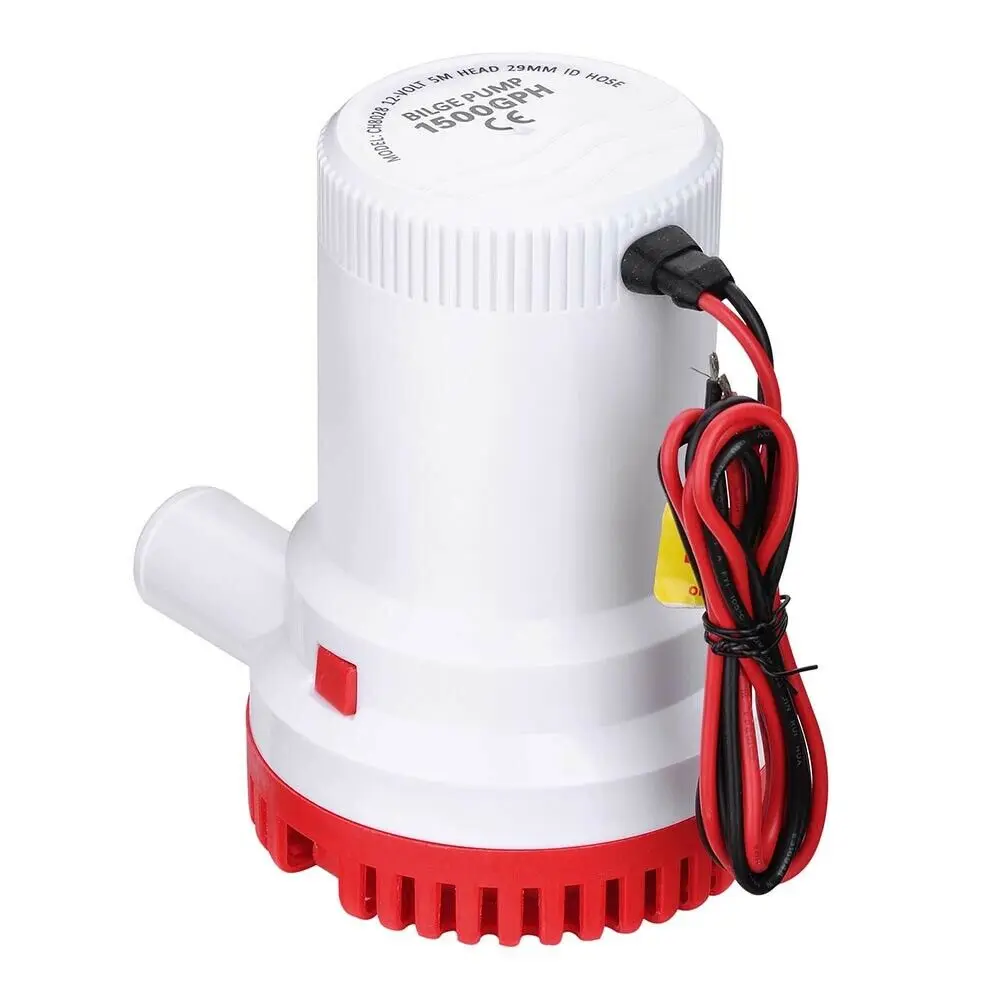 24V Submersible Bilge Pump 2000GPH Electric Water Pump For Aquario Submersible Seaplane Motor Homes Houseboat Boats