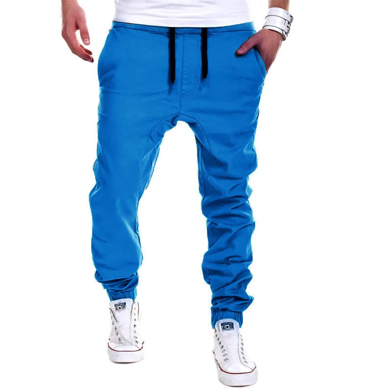 رجل هارين السراويل الربيع الخريف عارضة Sweatpants الهيب هوب الشارع الشهير السراويل الذكور مرونة الخصر المسار ركض الرجال السراويل MY050