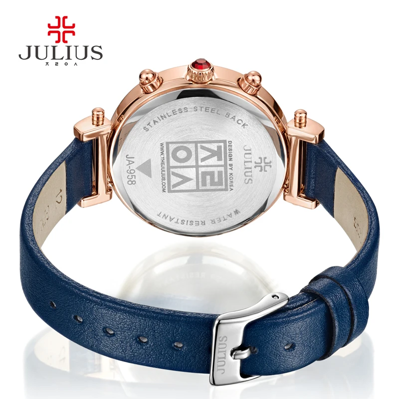 Julius брендовые креативные часы Женская мода Chronos кварцевые часы Ретро Винтаж Montre Femme Авто день дата женские часы JA-958
