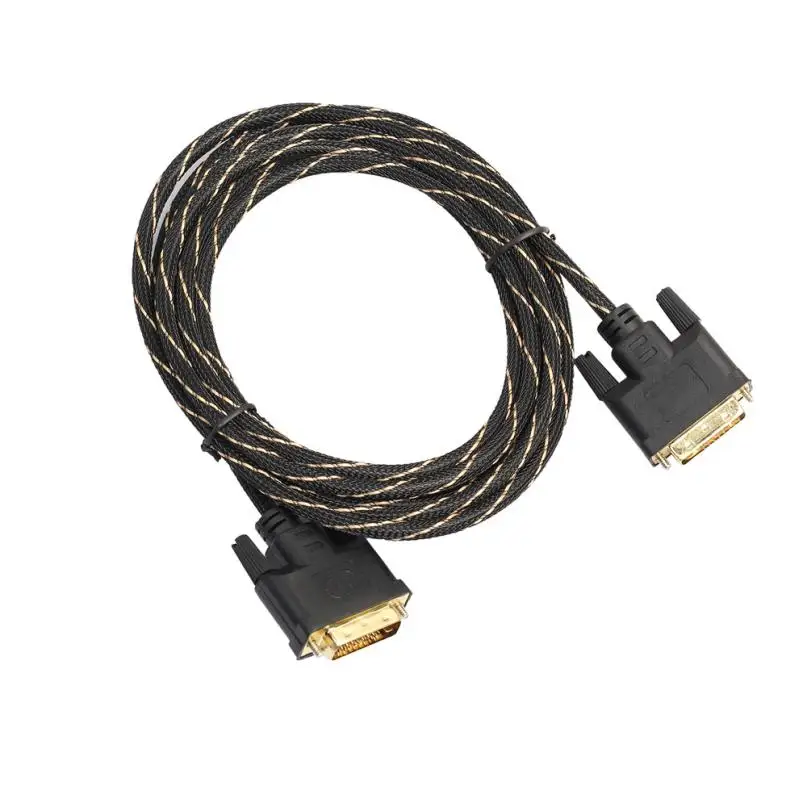 HL ЖК цифровой монитор DVI D к DVI-D Золото Мужской 24+ 1 Pin Dual Link ТВ кабель для TFT MAY15E22