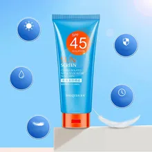 Солнцезащитный крем для лица и тела, отбеливающий солнцезащитный крем, защитный крем для кожи, Антивозрастное масло-контроль, увлажнение, SPF 45, для кожи лица