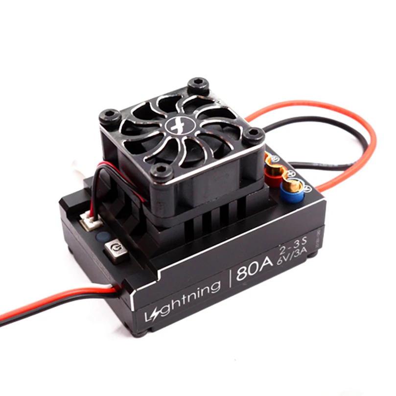 

Flycolor Car ESC Thunder 18A 25A 35A 45A 60A 80A 120A Brushless Electronic Speed Controller 2-3S for RC Speeding Car Models