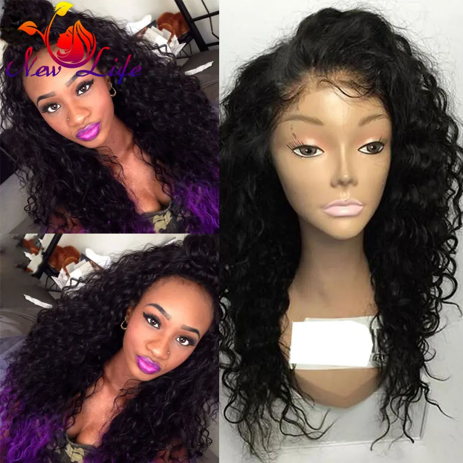 long curly synthetic lace front wig afro kinky wigs for black women heat resistant 7a |