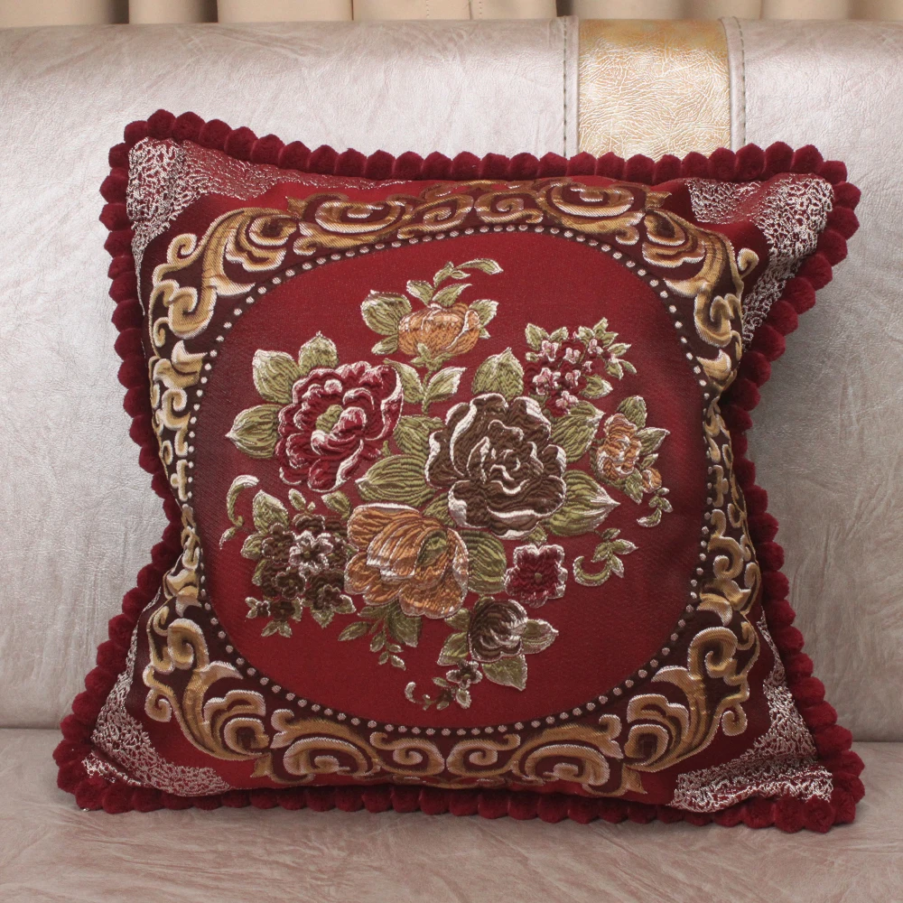 CURCYA Роскошные Чехлы для диванных подушек, элегантный плотный жаккардовый рельефный чехол для подушек с цветами, Европейский декоративный чехол для подушек