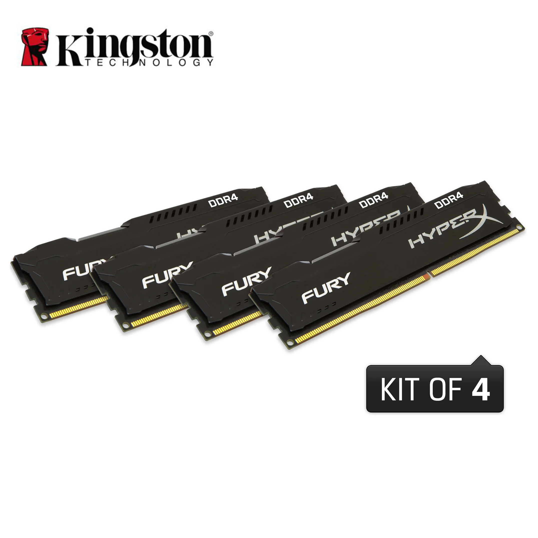 

Kingston HyperX FURY Black DDR4-2133 CL14 DIMM (Kit of 4) 16GB 32GB desktop memory chip