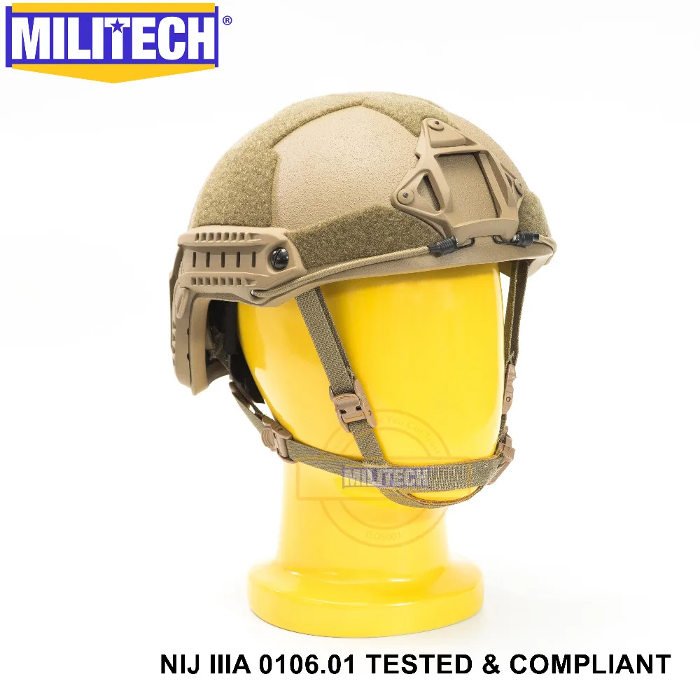 ISO сертифицированный MILITECH CB NIJ уровень IIIA 3A Быстрый высокий XP Cut пуленепробиваемый арамидный баллистический шлем с 5 лет гарантии