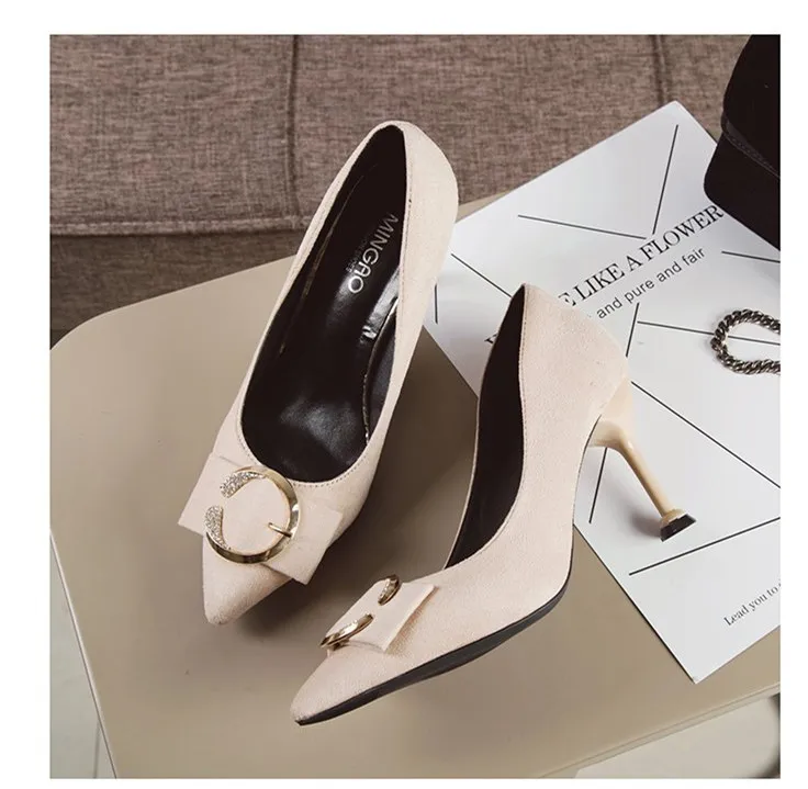 Bout Les noir Sur Pompes Talons Profonde Pour Femmes Filles Femme Chaussures Travail Mince Slip Beige rouge Pointu Hauts Professionnel De Ol Peu qRTwc7xF