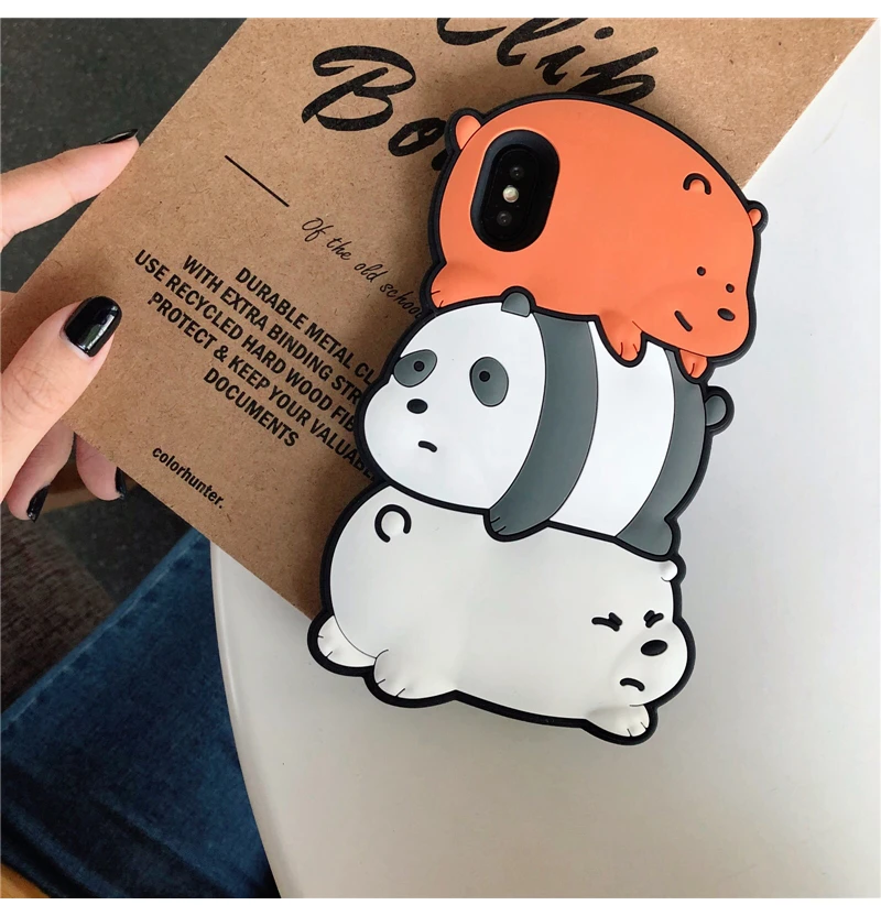 

Cute 3d Anime Cartoon Soft Silicone Bear Girl Phone Cover Case For Iphone X Xs Max Xr 10 8 7 6 6s Plus Luxury Matte Coque Fundas