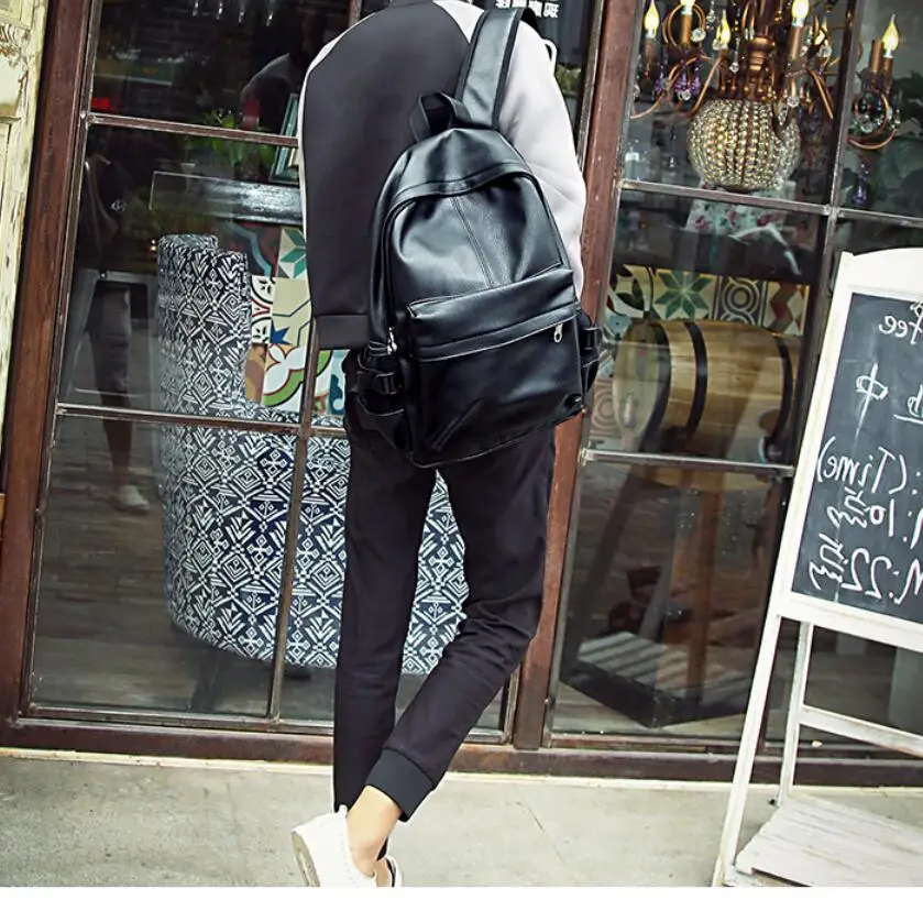 black leather bags for college