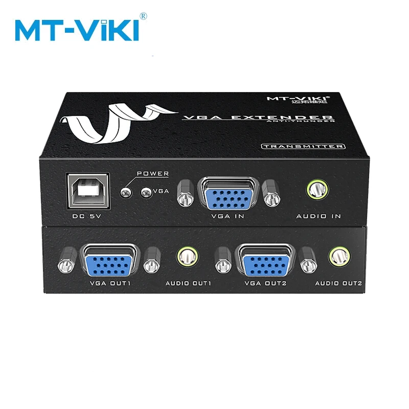 

MT-Viki VGA 100M Extender VGA Video Audio Extender Repeater over UTP by 1 RJ45 CAT5e / 6LAN Cable MT-100T