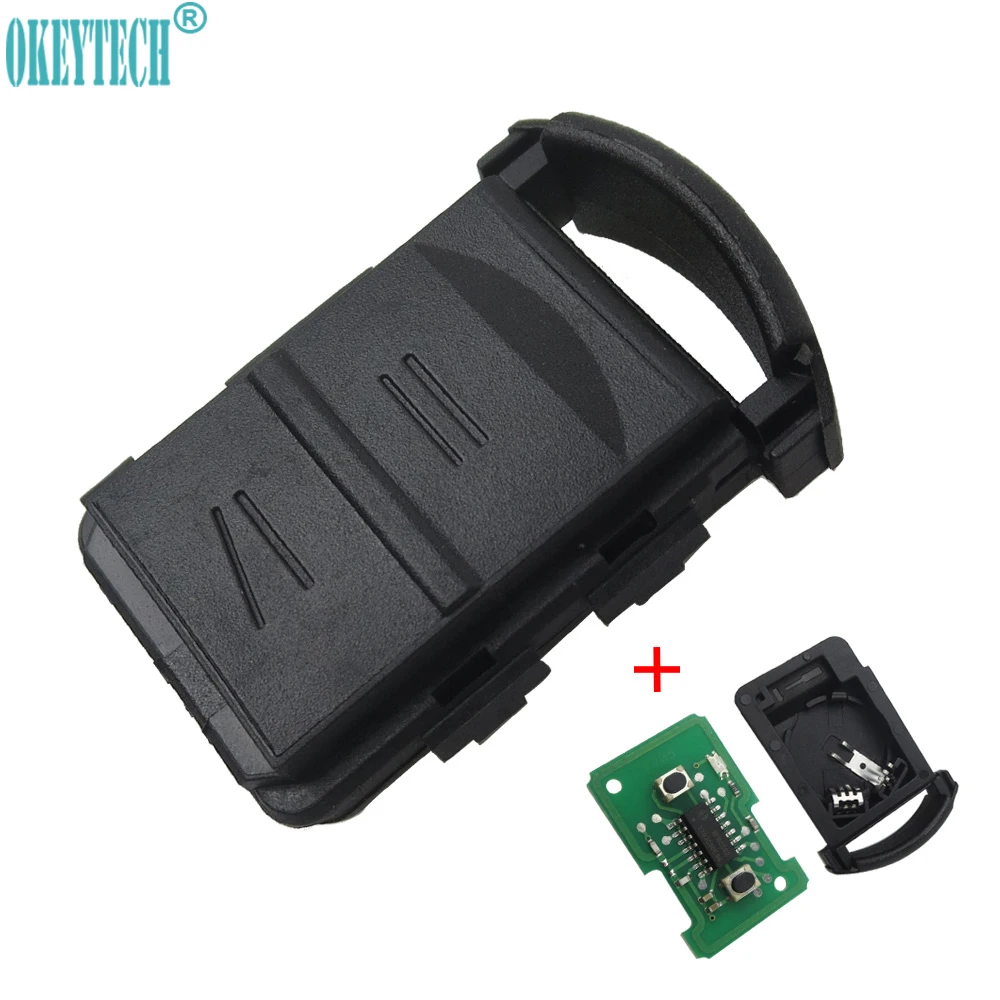 

OkeyTech 2 Buttons 433Mhz Remote Key Smart Car Key Cover Fob for Vauxhall for Opel Corsa C Meriva Tigra Combo Van without Blade