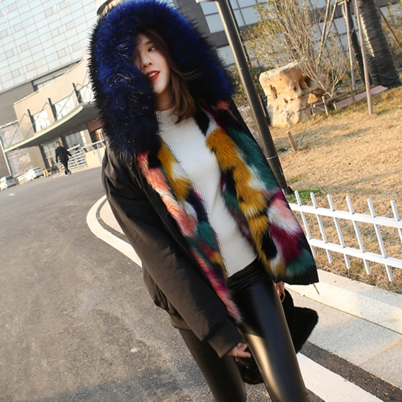Fourrure Haute Fausse Des À Grande Femmes Chaud Photo Capuchon De Qualité Color Nuw348 Confortable Hiver Et Taille 2019 Mode Manteau Courtes SIwf6xq