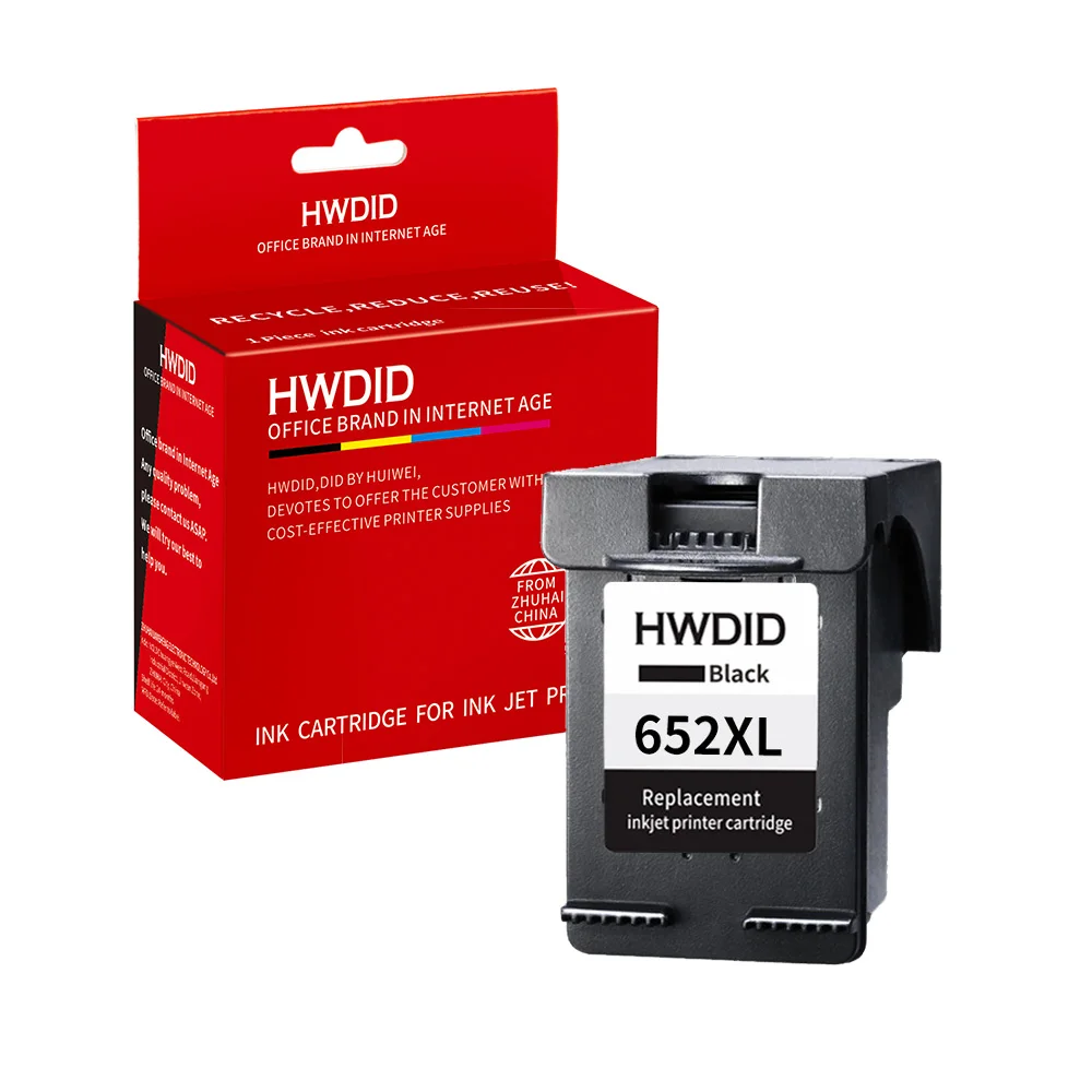 HWDID 652XL черный картридж для HP 652 XL Deskjet 1115 1118 2135 2136 2138 3635 3636 3835 4535 4536 4538|ink cartridge|ink cartridge