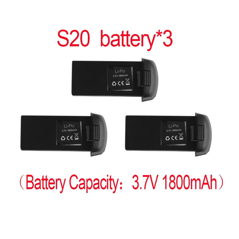 

S20 RC Drone NO GPS and GPS Accessories 3.7V 1800/7.4V 900mAh Battery Propellers Protective Frame Carrying Bag Controller Parts