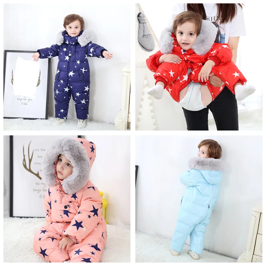 2019 New winter jumpsuits outerwear 4 colour kids winter jacket for girls snowsuit down boys coat