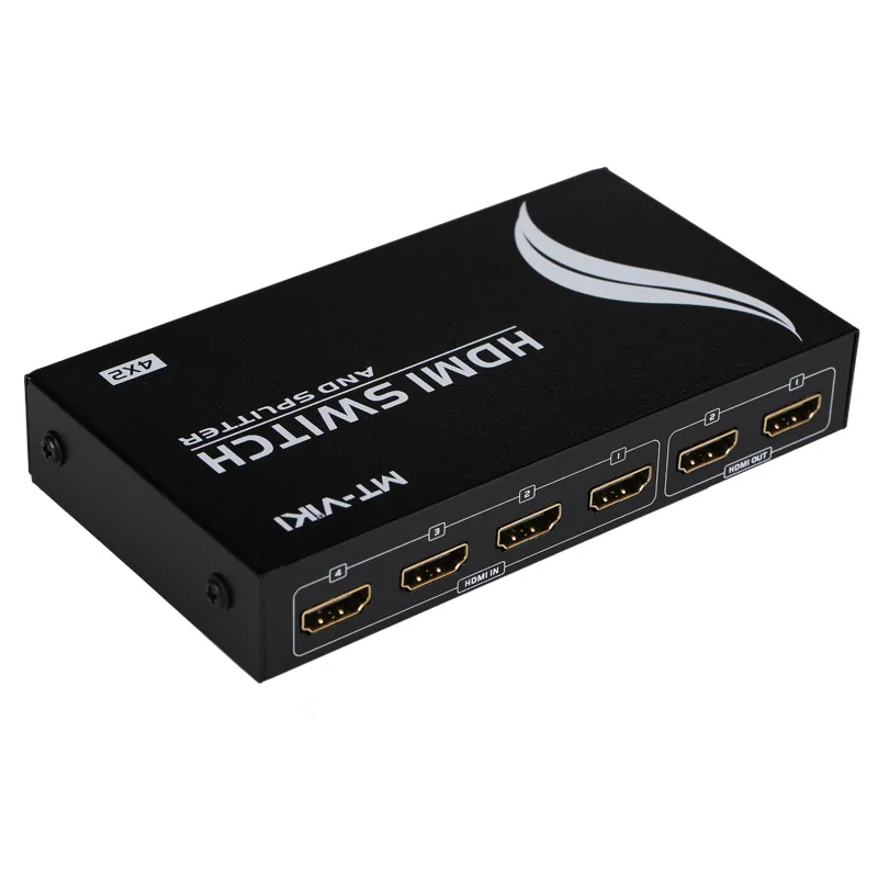 MT-HD4-2 HDMI switching splitter four input and two output 4 points and 2 dividers video signal distribution switcher