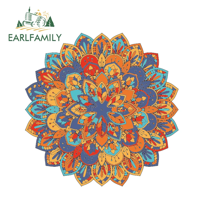 EARLFAMILY 13 см x абстрактная мандала наклейки на окно ноутбука автомобильная