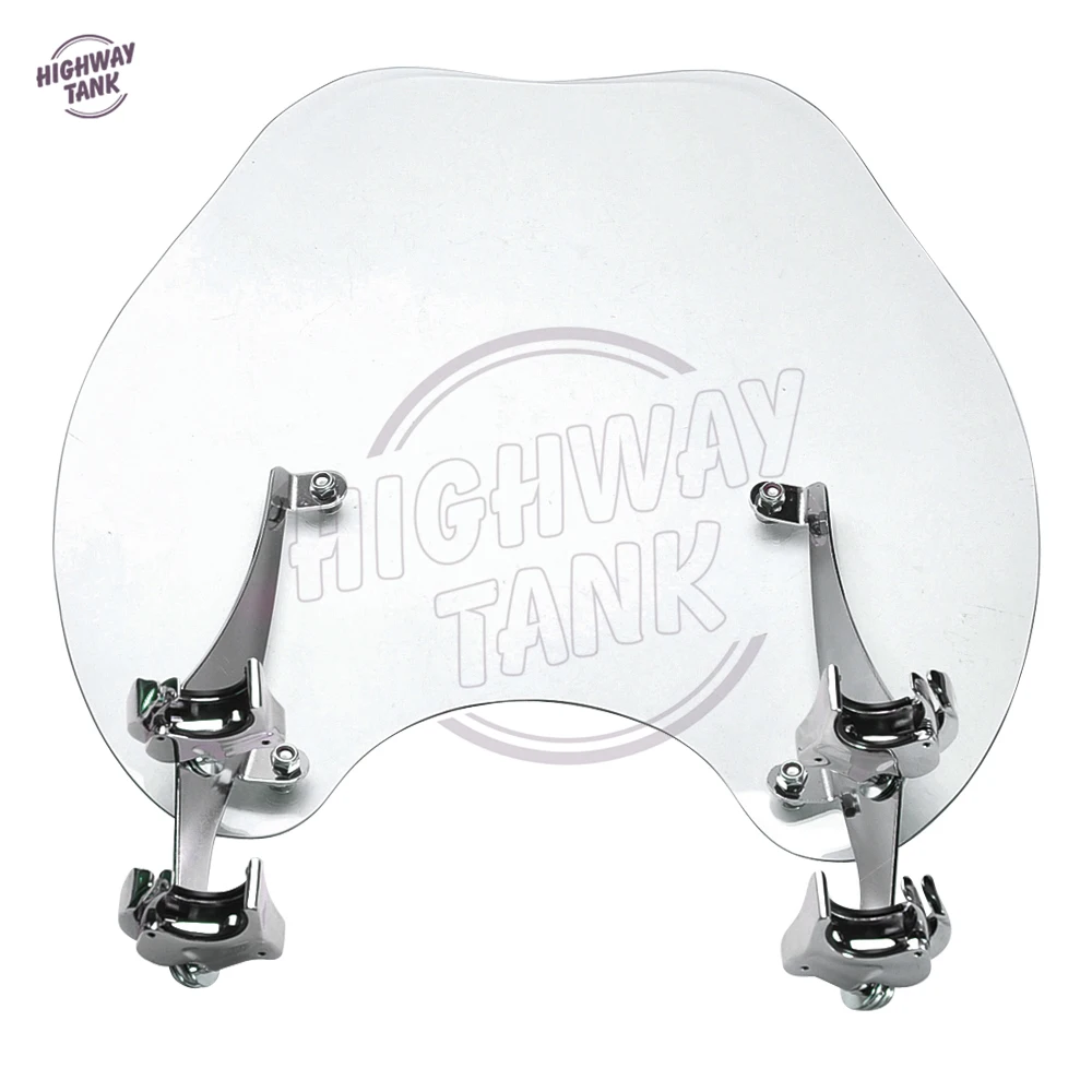 

Detachable Motorcycle PC Clear Windscreen Motor Front Windshield Wind Shield Screen Kit case for HD Harley Sportster XL883 1200