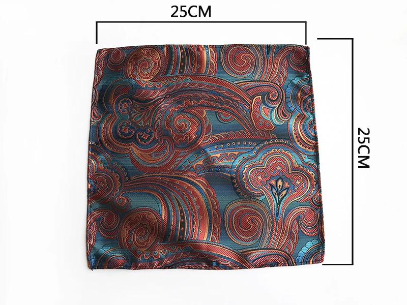 25x25 мода Для мужчин платок Королевский синий с классический цветочный Pattern Pocket Square