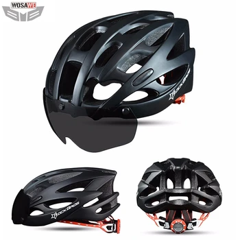 

ROCKBROS Motorcycle Motorbike Helmet With Sunglasses Windproof Integrally-molded Ultralight MTB Riding Electric Scooter Helmet