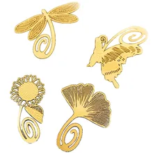 6 шт Vintege милые животные закладки Модные Простые полые медные закладки креативные школьные канцелярские принадлежности материалы(стиль случайный